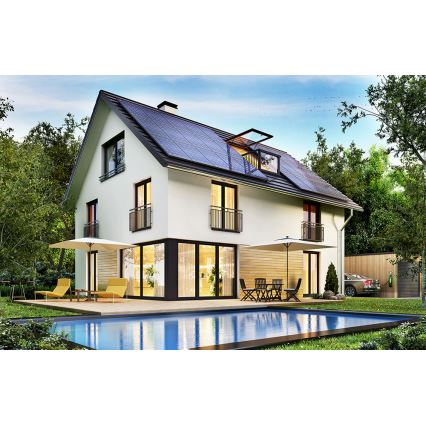 Photovoltaik-Solarpanel RISEN 400Wp schwarzer Rahmen IP68 Halbzellen