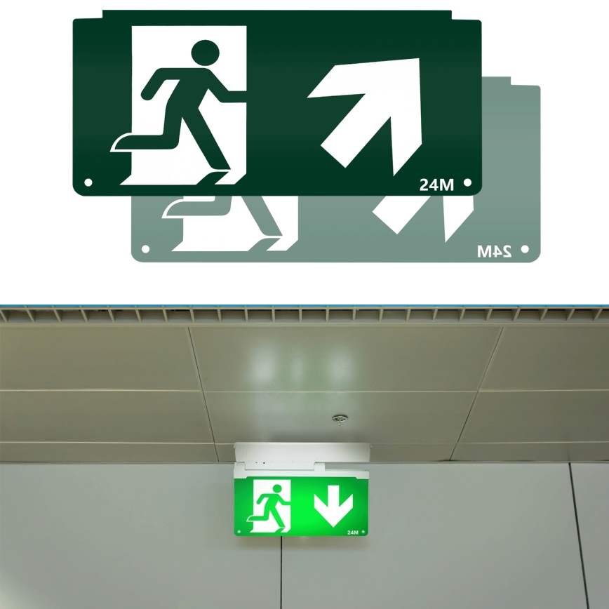 Piktogram für Notbeleuchtung 16,2x32,7 cm