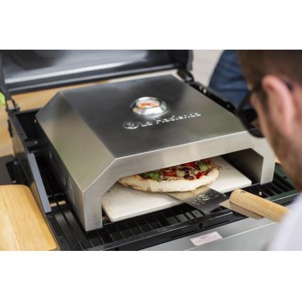 Pizzaofen für Gartengrill + Keramik-Steinplatte