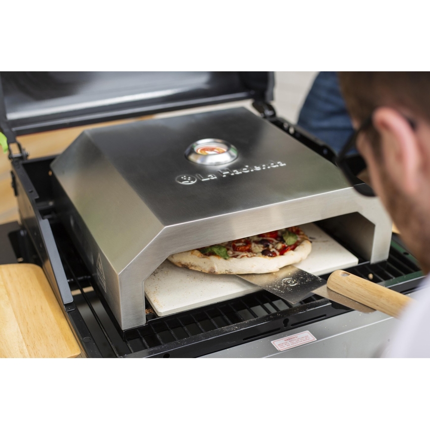 Pizzaofen für Gartengrill + Keramik-Steinplatte