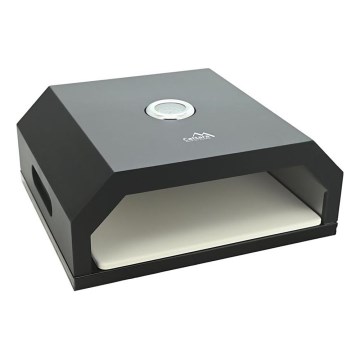 Pizzaofen mit Thermometer, 40x34,5x16 cm, schwarz
