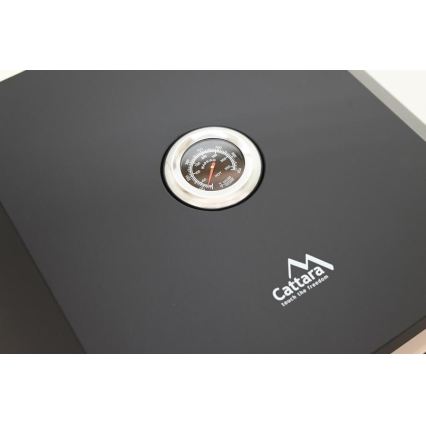Pizzaofen mit Thermometer, 40x34,5x16 cm, schwarz
