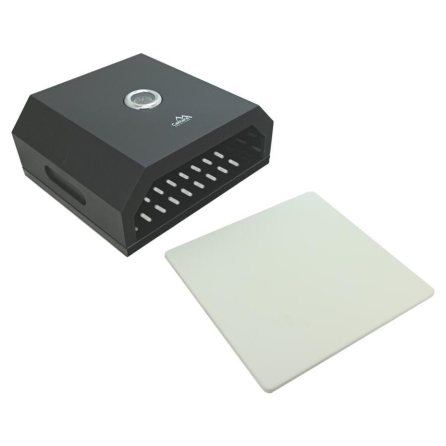 Pizzaofen mit Thermometer, 40x34,5x16 cm, schwarz