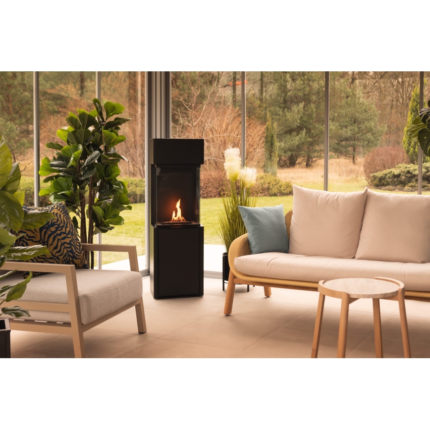 Planika - BIO-Kamin mit Fernbedienung 126,2x40 cm 3,5kW/230V schwarz