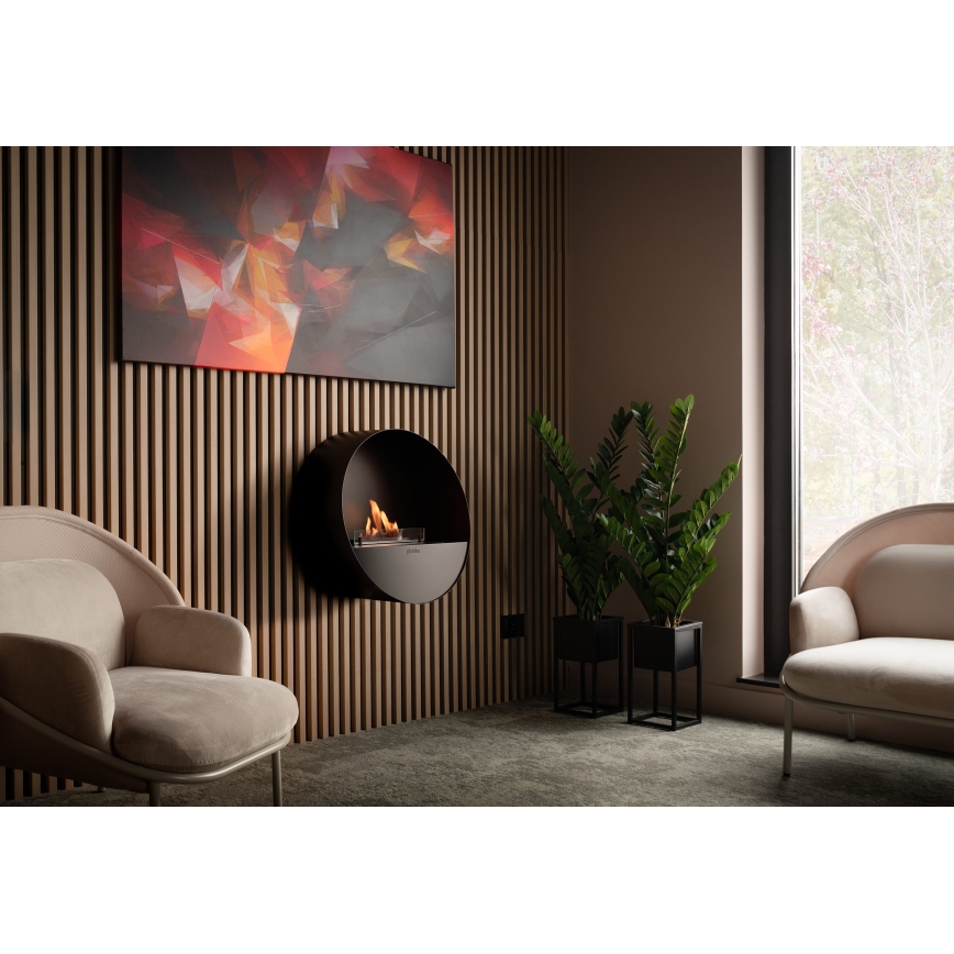 Planika - BIO-Kamin mit Fernbedienung 72,6x65 cm 2,5kW/230V schwarz