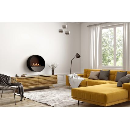 Planika - BIO-Kamin mit Fernbedienung 72,6x65 cm 2,5kW/230V schwarz