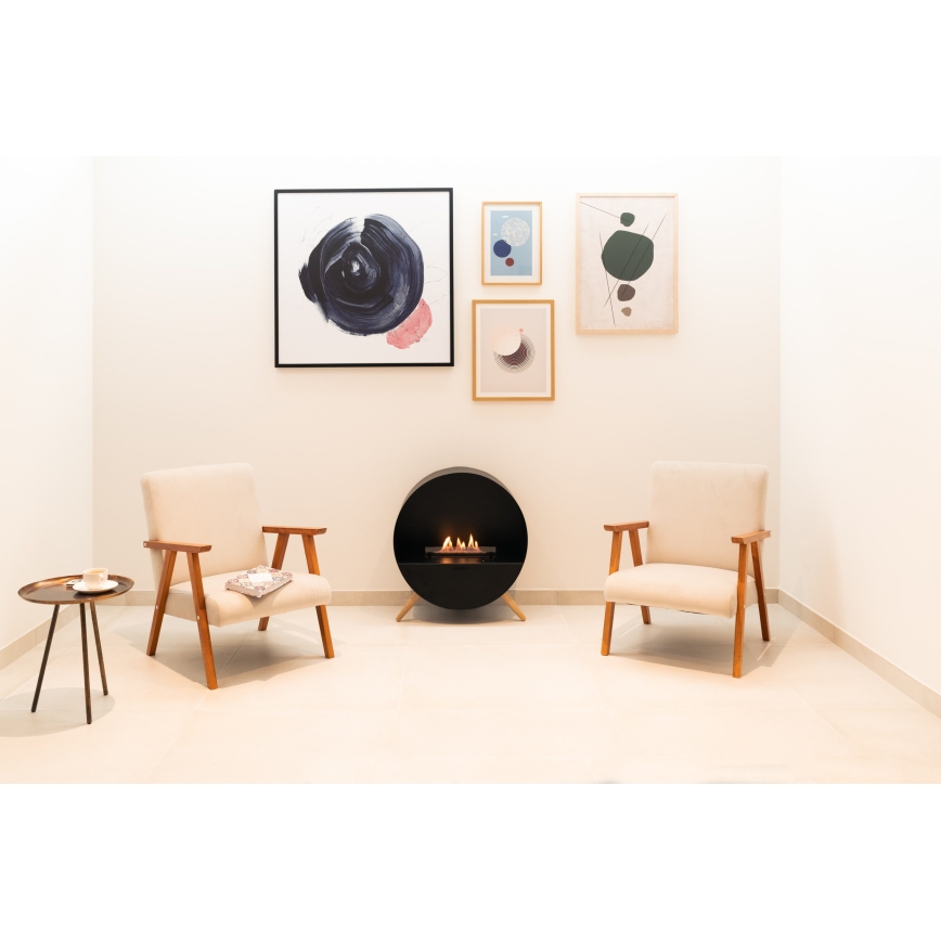 Planika - BIO-Kamin mit Fernbedienung 72,6x65 cm 2,5kW/230V schwarz