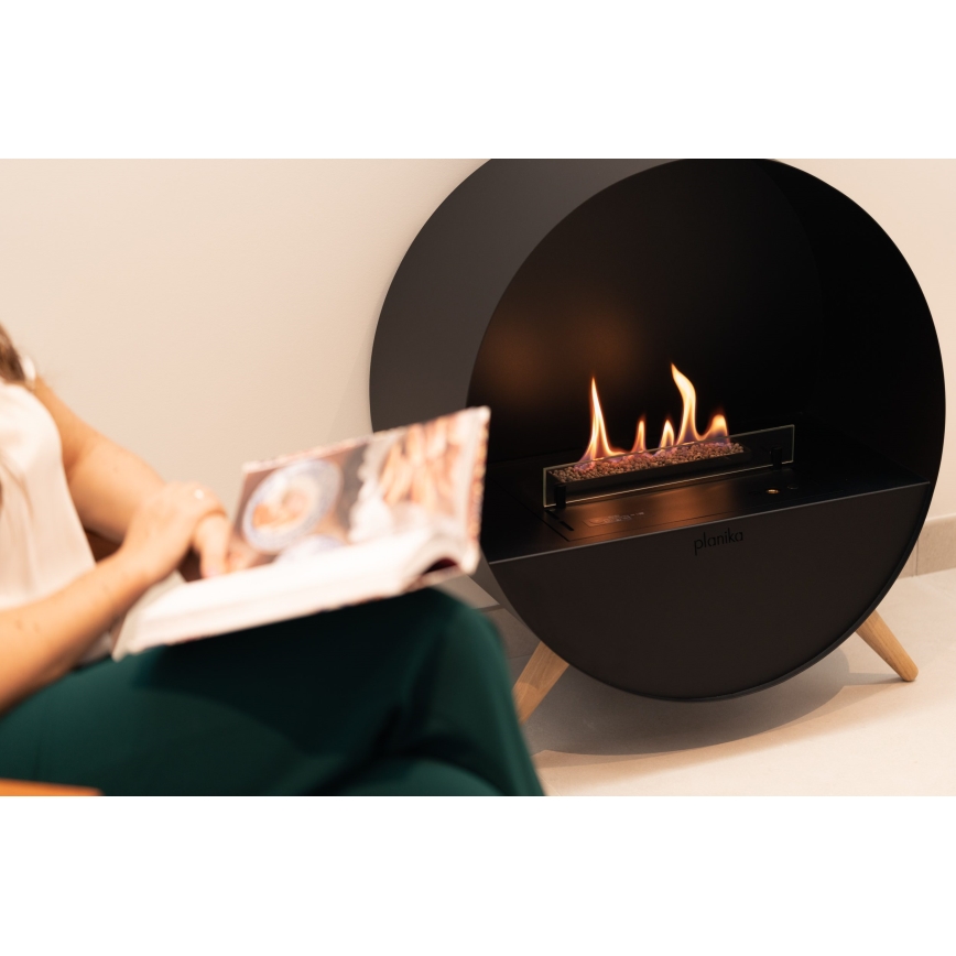 Planika - BIO-Kamin mit Fernbedienung 72,6x65 cm 2,5kW/230V schwarz