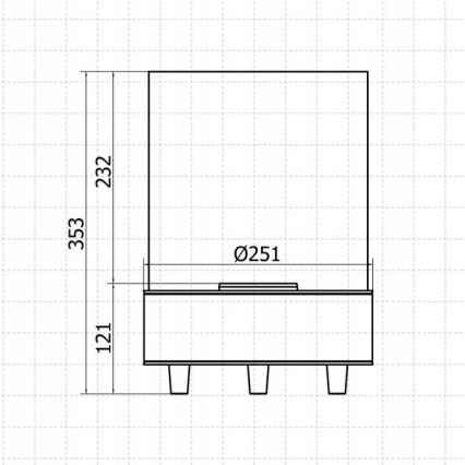 Planika - BIO-Kamin 36,3x25,1 cm 2,5kW schwarz