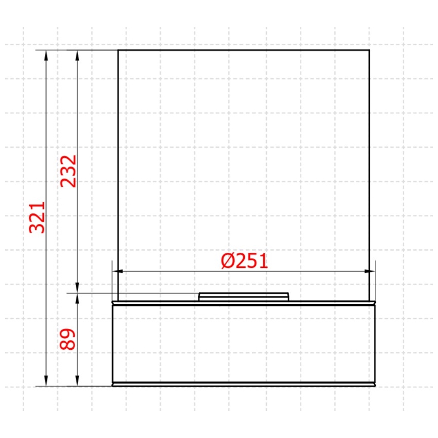 Planika - BIO-Kamin 32,1x25,1 cm 2,5kW schwarz