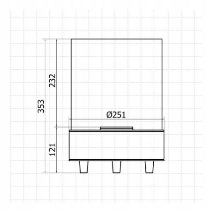 Planika - BIO-Kamin 36,3x25,1 cm 2,5kW beige