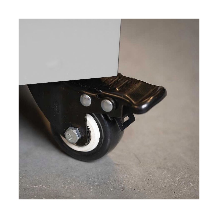 Planika - Outdoor-Gaskamin 142x36 cm 8kW 1xAAA weiß + Schutzabdeckung