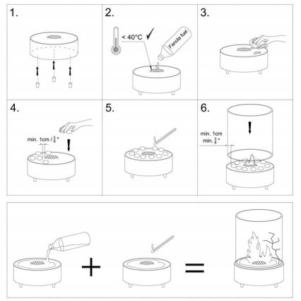 Planika - BIO-Kamin 35,3x25,1 cm 2,5kW schwarz