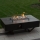 Planika - Outdoor-Gas-Kamin 46x106 cm 10kW schwarz + Schutzabdeckung
