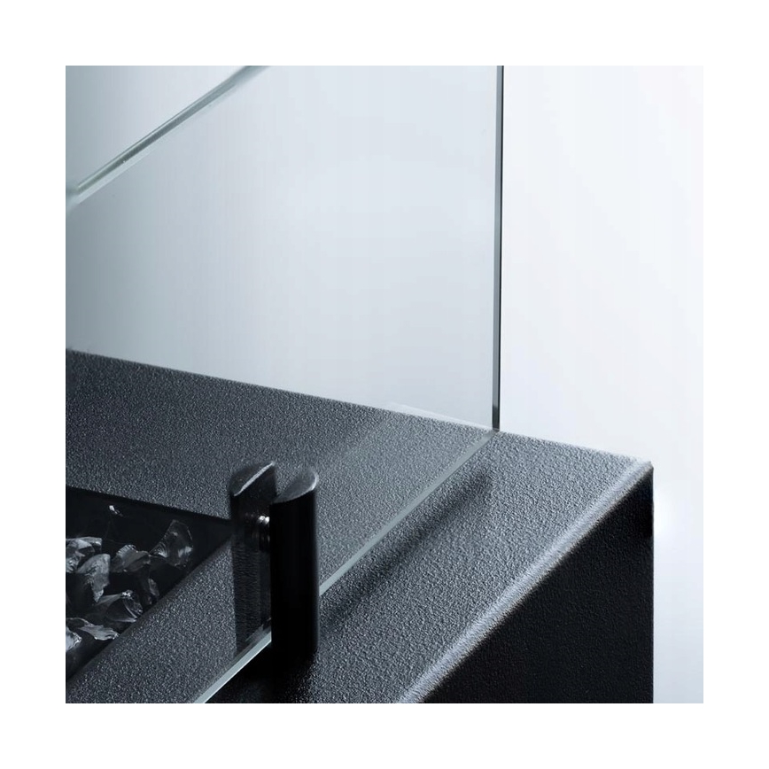 Planika - Outdoor-Gaskamin 41,4x69,8 cm 10kW 1xAAA schwarz + Schutzabdeckung