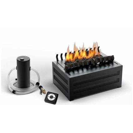 Planika - BIO-Kamin mit Fernbedienung 20,8x38,5 cm 2,5kW/230V schwarz