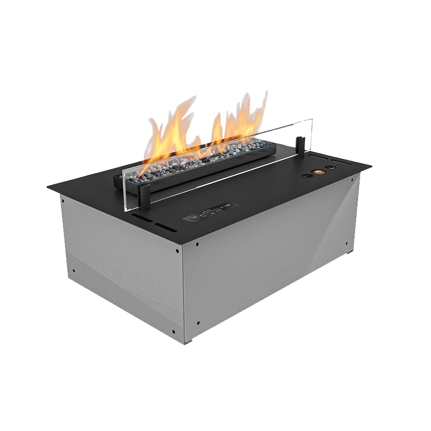 Planika - BIO-Einbaukamin mit Fernbedienung 19,1x38 cm 2,5kW/230V schwarz