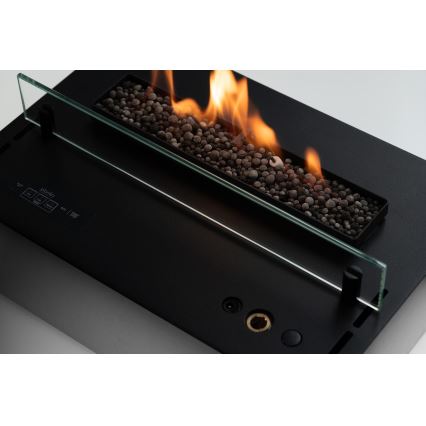 Planika - BIO-Einbaukamin mit Fernbedienung 19,1x38 cm 2,5kW/230V schwarz