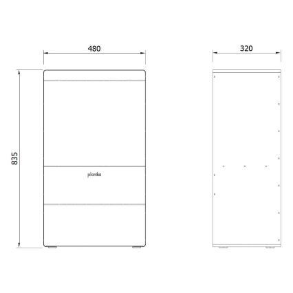 Planika - BIO-Kamin mit Fernbedienung 83,5x48 cm 2,5kW/230V schwarz