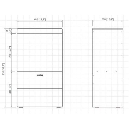 Planika - Wasserdampf-Kamin mit Fernbedienung 83x48 cm 125W/230V schwarz