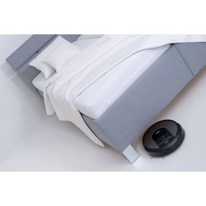 Polsterbett ALIS 160 x 200 cm – mit Stauraum, ohne Matratze, hellgrau