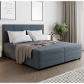 Polsterbett ISABEL 160x200 mit Federkernmatratze und Stauraum, grau