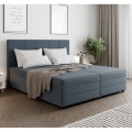 Polsterbett ISABEL 180x200 mit Federkernmatratze und Stauraum, grau