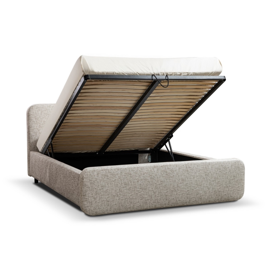 Polsterbett LAJLA 180x200 cm ohne Matratze, beige