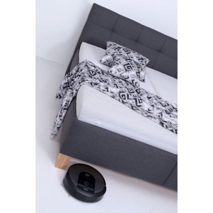 Polsterbett MARIA 160x200 cm mit Matratze und Stauraum, grau