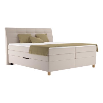 Polsterbett mit Matratze BEA 180x200 cm beige