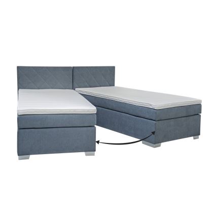 Polsterbett mit Matratze IDA 90x200 cm blau