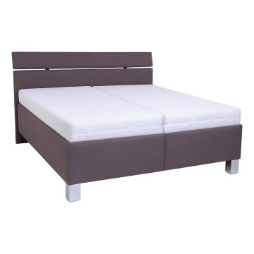 Polsterbett mit Matratze und Stauraum ALIS 160x200 cm braun