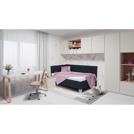 Polsterbett mit Matratze und Stauraum MARIA PETITE 120x200 cm anthrazit