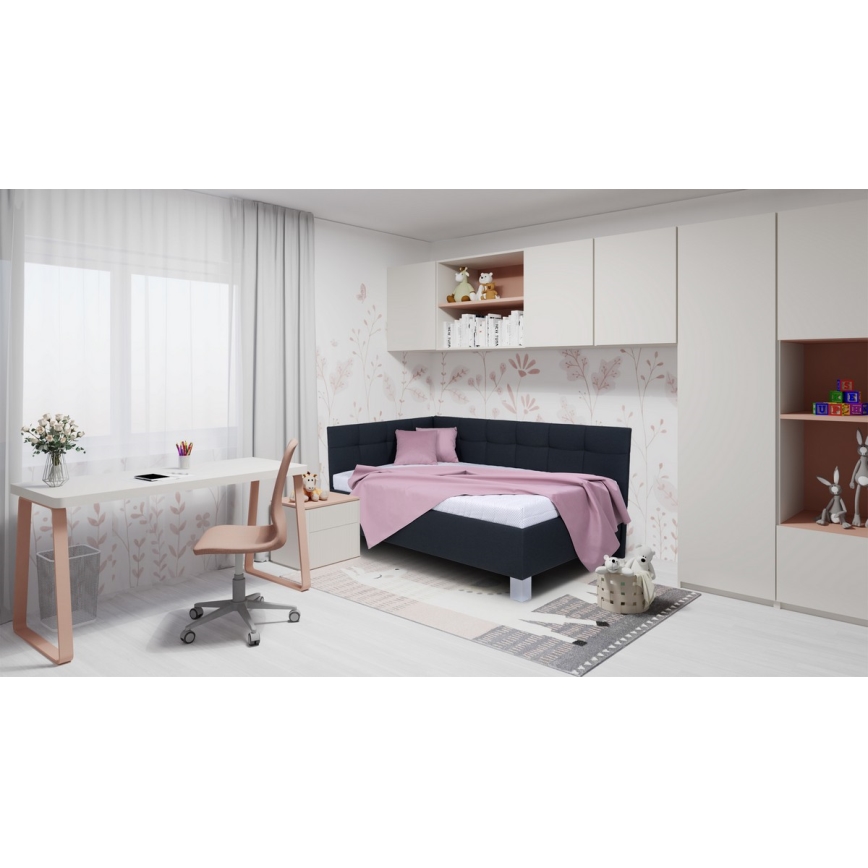 Polsterbett mit Matratze und Stauraum MARIA PETITE 120x200 cm anthrazit