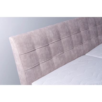 Polsterbett mit Matratze und Stauraum VIOLET 180x200 cm beige