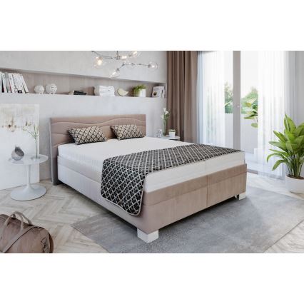 Polsterbett mit Matratze WINDSOR 180x200 cm beige