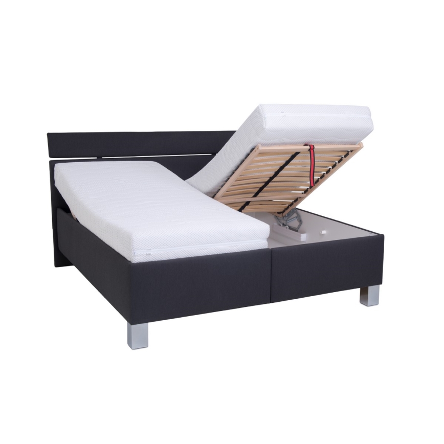 Polsterbett mit Stauraum ohne Matratze ALIS 160x200 cm anthrazit