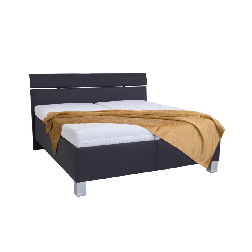 Polsterbett mit Stauraum ohne Matratze ALIS 160x200 cm anthrazit