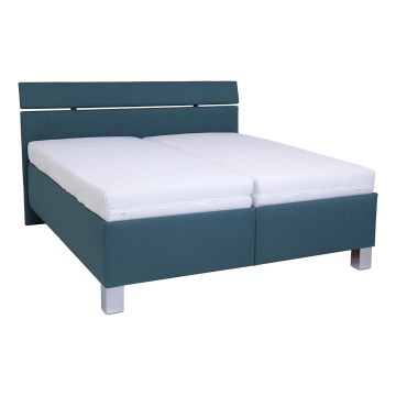 Polsterbett mit Stauraum ohne Matratze ALIS 160x200 cm petrolblau