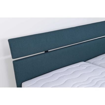 Polsterbett mit Stauraum ohne Matratze ALIS 160x200 cm petrolblau