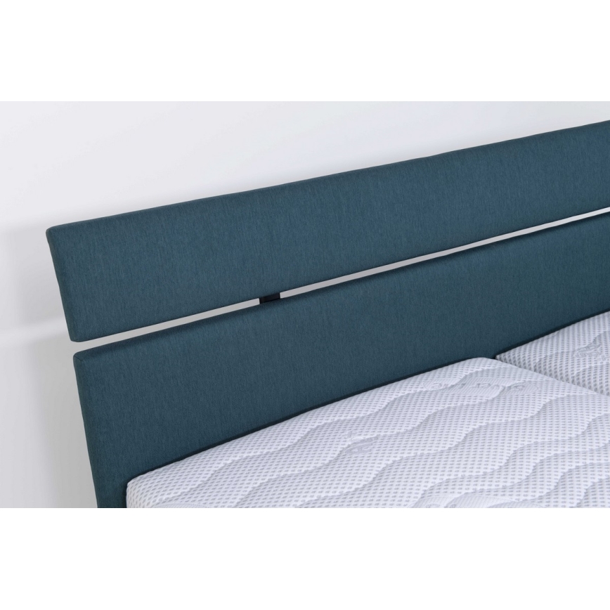 Polsterbett mit Stauraum ohne Matratze ALIS 160x200 cm petrolblau