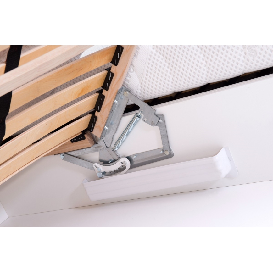 Polsterbett mit Stauraum ohne Matratze ALIS 180x200 cm braun
