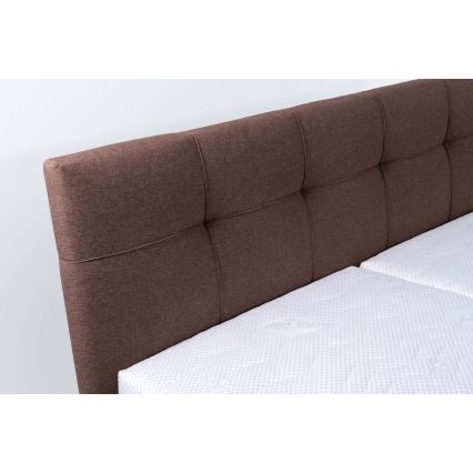 Polsterbett mit Stauraum ohne Matratze MARIA 160x200 cm braun