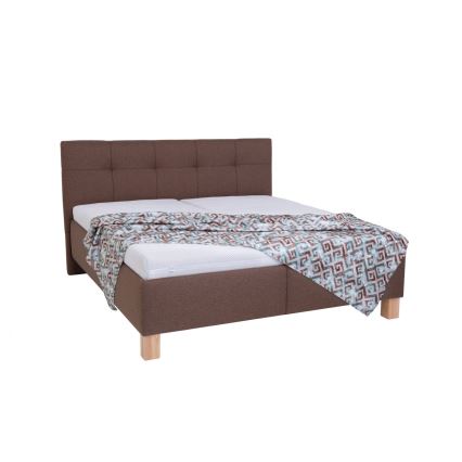 Polsterbett mit Stauraum ohne Matratze MARIA 160x200 cm braun