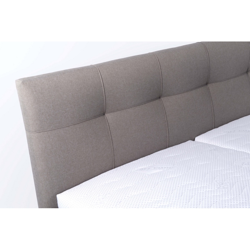 Polsterbett mit Stauraum ohne Matratze MARIA 180x200 cm taupe
