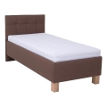 Polsterbett mit Stauraum ohne Matratze MARIA ONE 90x200 cm braun