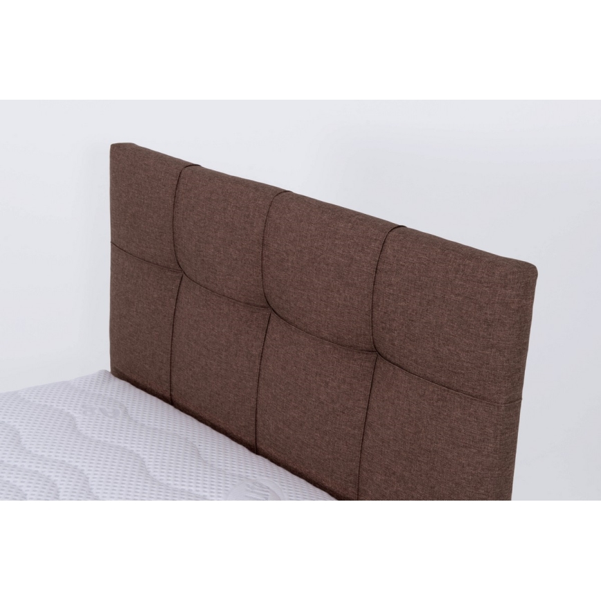 Polsterbett mit Stauraum ohne Matratze MARIA ONE 90x200 cm braun