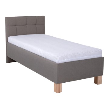 Polsterbett mit Stauraum ohne Matratze MARIA ONE 90x200 cm taupe