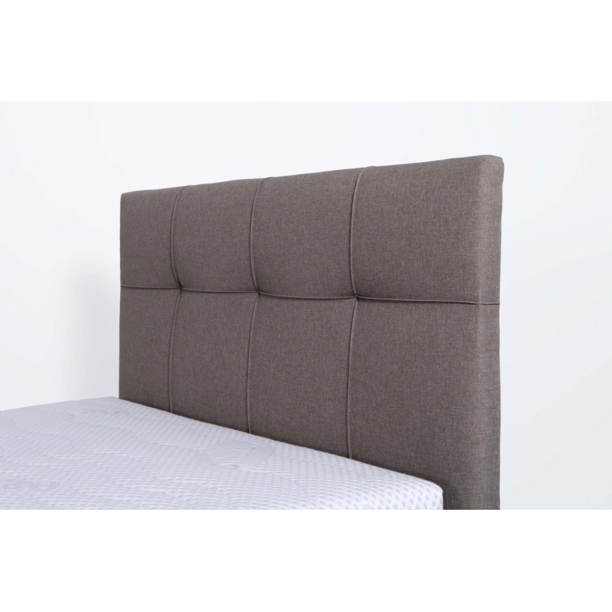 Polsterbett mit Stauraum ohne Matratze MARIA ONE 90x200 cm taupe