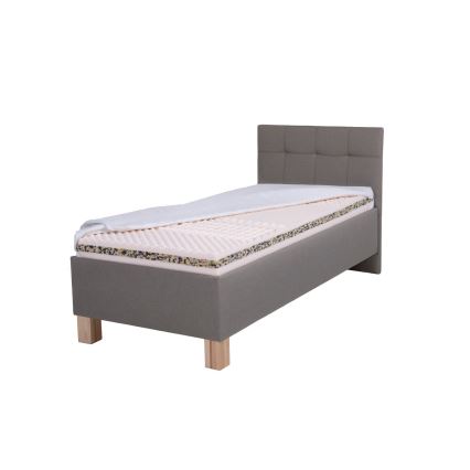 Polsterbett mit Stauraum ohne Matratze MARIA ONE 90x200 cm taupe
